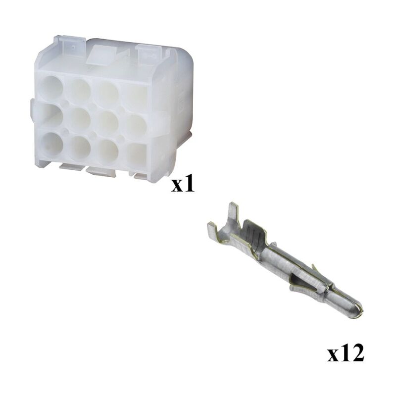 

Kit Conector Mate n lok Hembra con terminal Macho 4x3 Vías