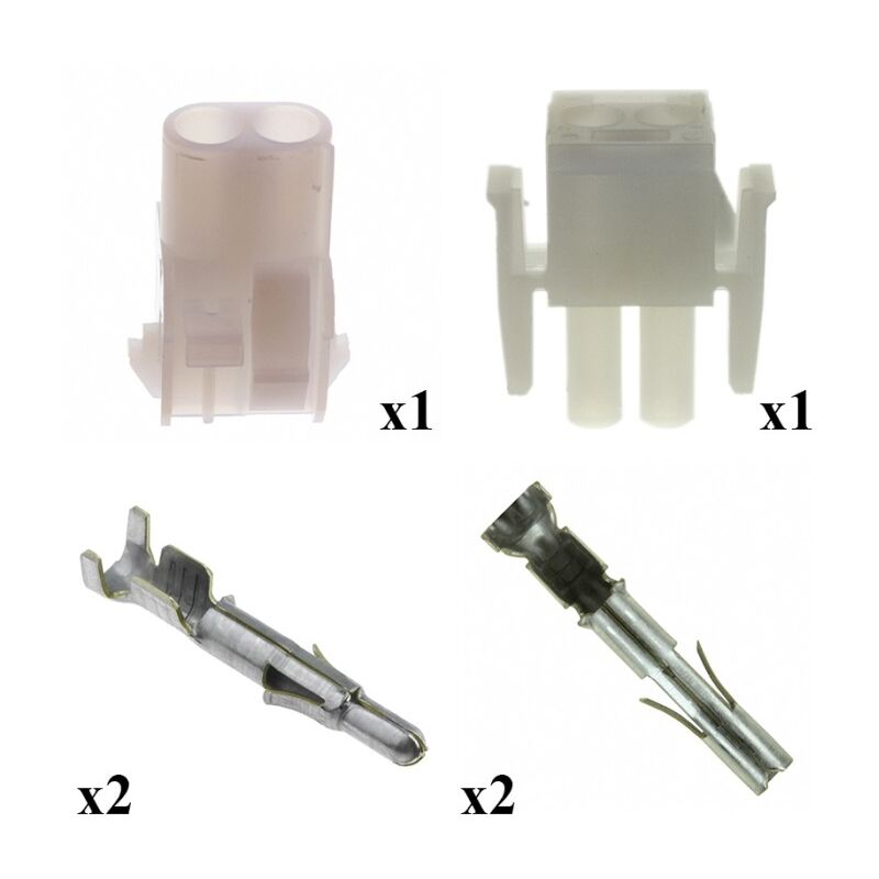 

Kit Conector Mate n lok Macho Hembra 2 Vías