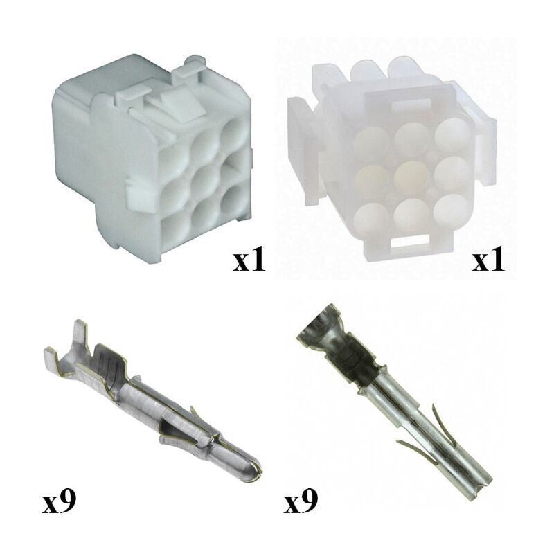 

Kit Conector Mate n lok Macho Hembra 3x3 Vías