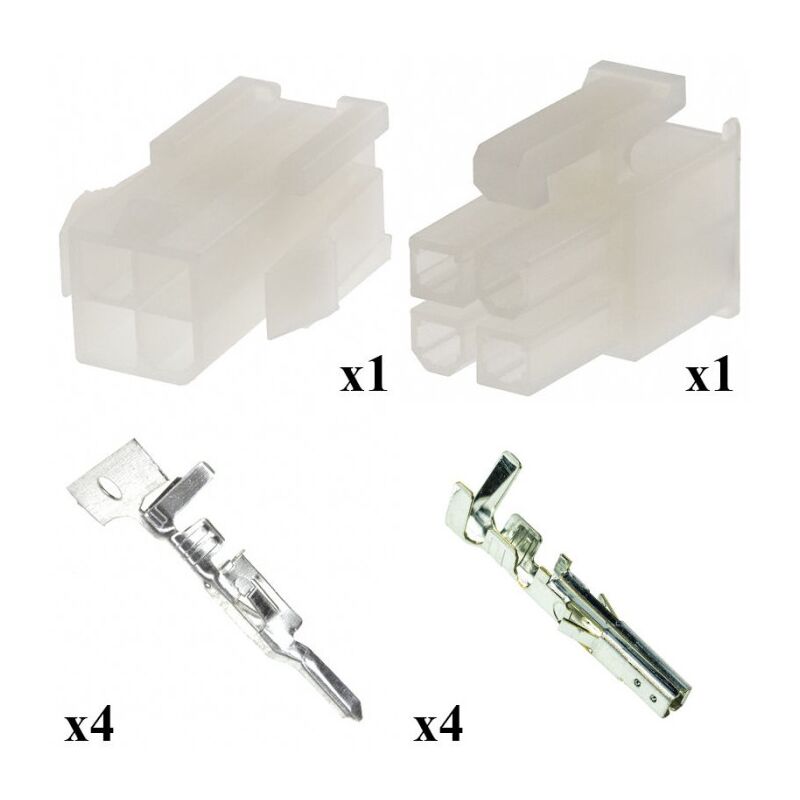 

Kit Conector Mini Fit Macho Hembra 2x2 Vías
