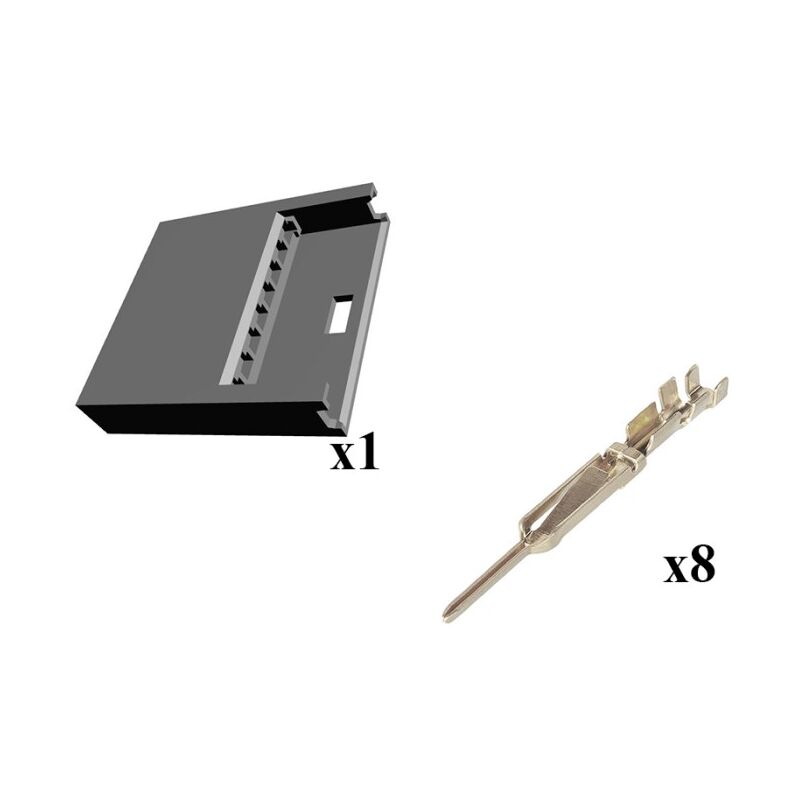 

Kit Conector Modu 2 Macho 8 Vías