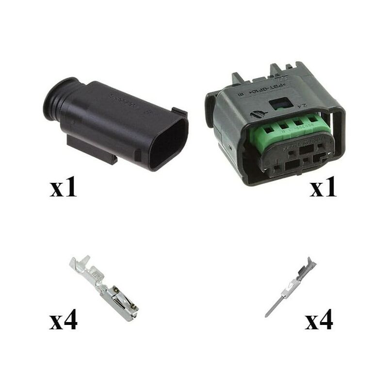 

Kit Conector MQS series Macho Hembra 4 Vías Cod A