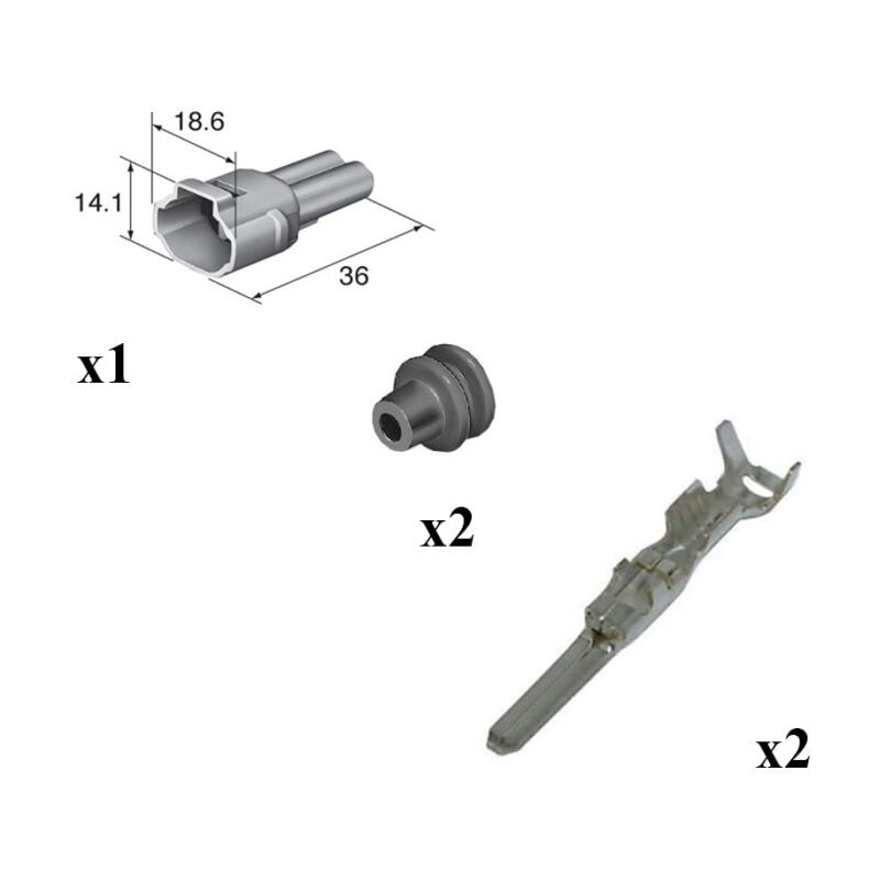 

Errebi Group - Kit Conector MT Sealed Hembra 2 Vías Tipo AL