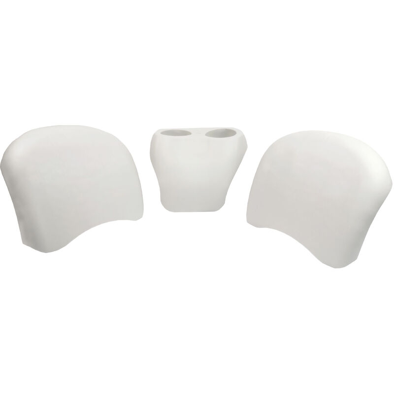 Cocooning Water - Set confort : 2 Reposes tête et 1 porte verre pour spa gonflable - Blanc