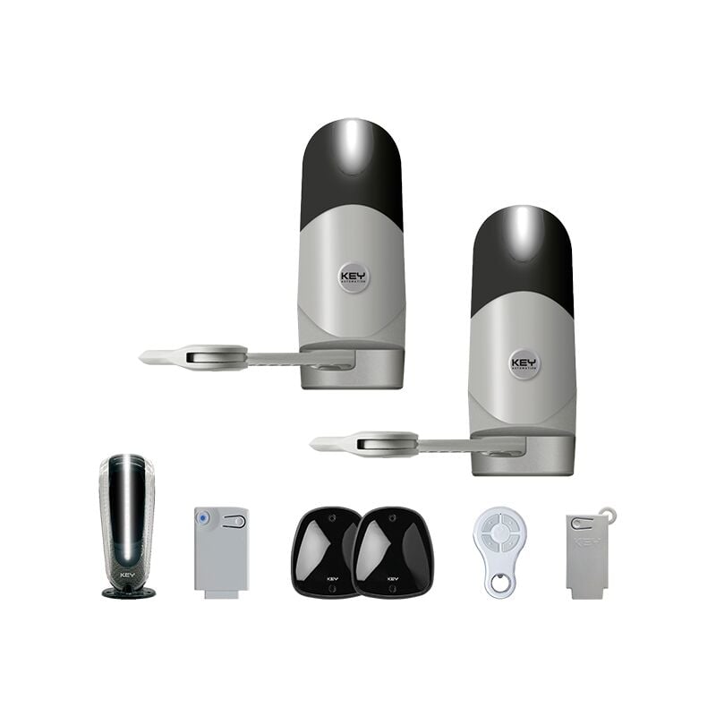 Key Automation - Kit connecté 900KREP2024EK pour portails battants jusqu'à 2,3 m, unité de commande 24 Vdc, 14A, avec nls. Comprend : 1x eclipse, 1x