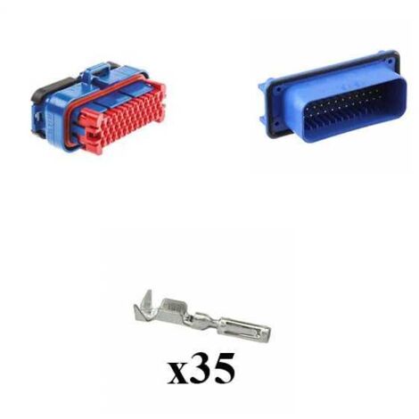 Kit Connecteur Ampseal  Mâle 35 Voies bleu PCB 90°