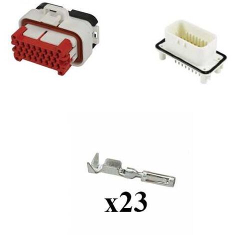 Kit Connecteur Ampseal Mâle Femelle 23 Voies blanc PCB