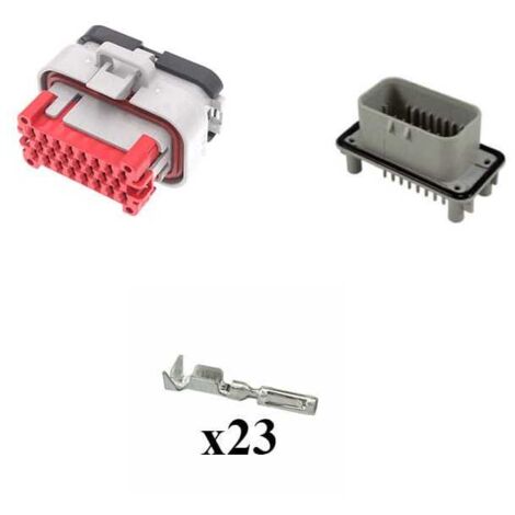 Kit Connecteur Ampseal Mâle Femelle 23 Voies gris PCB