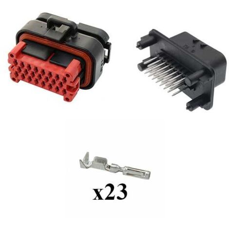 Kit Connecteur Ampseal  Mâle Femelle 23 Voies noir PCB