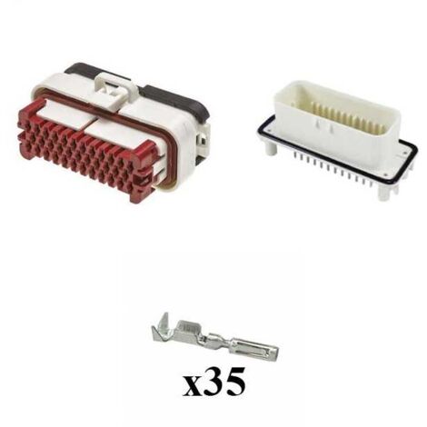 Kit Connecteur Ampseal Mâle Femelle 35 Voies blanc PCB