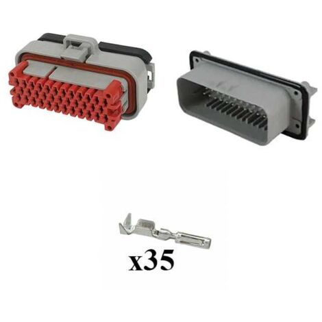 Kit Connecteur Ampseal  Mâle Femelle 35 Voies gris PCB 90°