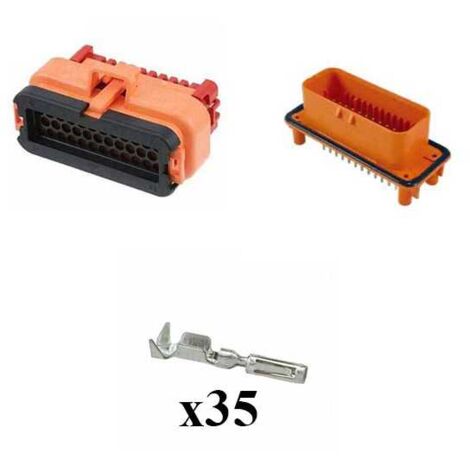 Kit Connecteur Ampseal  Mâle Femelle 35 Voies orange PCB