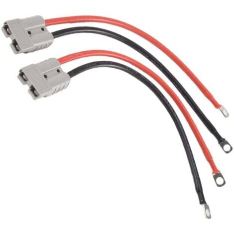 Kit Connecteur Anderson 50A Câble Batterie 8 AWG 30 cm Connecteur Rapide Étanche pour Batterie au Lithium