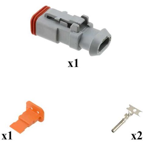 Kit Connecteur DT series Mâle 2 Voies CE04