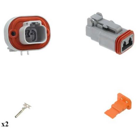 Kit Connecteur DT13 series femelle 2 Voies PCB