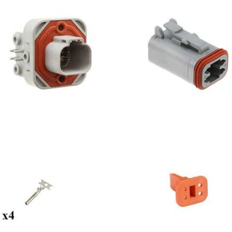 Kit Connecteur DT13 series femelle 4 Voies PCB
