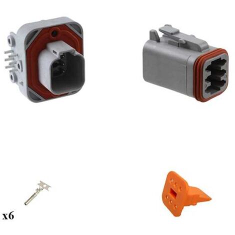 Kit Connecteur DT13 series femelle 6 Voies PCB