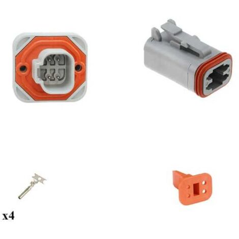 Kit Connecteur DT15 series femelle 4 Voies PCB