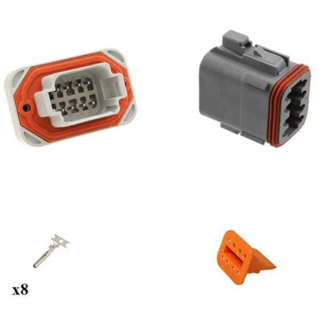 Kit Connecteur DT15 series femelle 8 Voies PCB