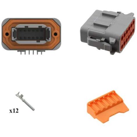 Kit Connecteur DTM13 series femelle 12 Voies PCB