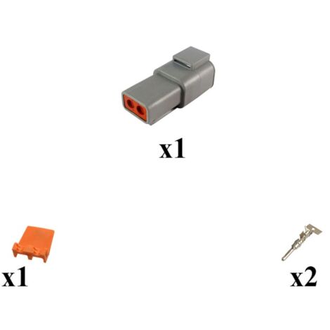 Kit Connecteur DTP series Femelle 2 Voies C015