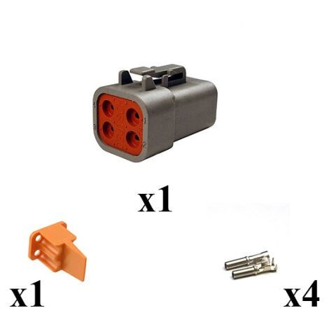 Kit Connecteur DTP series Male 4 Voies C015