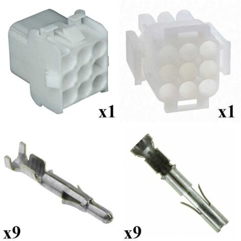Kit Connecteur Mate n lok Mâle Femelle 3x3 Voies