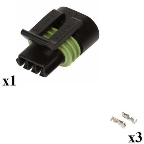 Kit Connecteur Metri-Pack 150.2 Mâle 3 Voies Noir