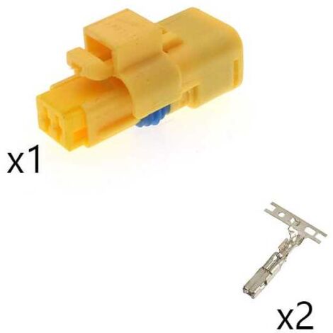 Kit Connecteur  Miniseal Mâle 2 Voies jaune