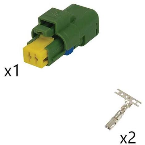 Kit Connecteur  Miniseal Mâle 2 Voies vert