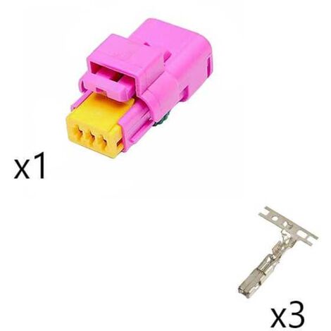 Kit Connecteur  Miniseal Mâle 3 Voies rosa