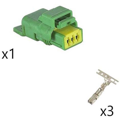 Kit Connecteur  Miniseal Mâle 3 Voies vert