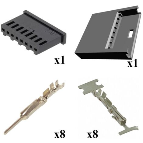 Kit Connecteur Modu 2 Mâle Femelle 8 Voies