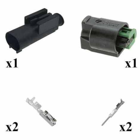 Kit Connecteur MQS series Mâle Femelle 2 Voies Cod A