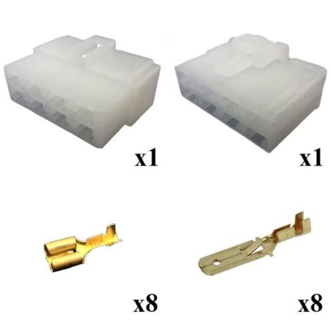 Kit Connecteur Series 250 Faston 6 Mâle Femelle 8 Voies