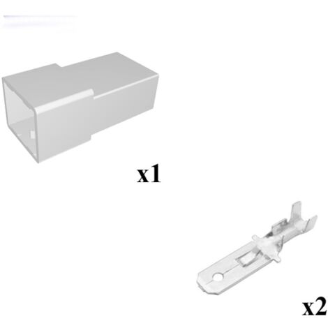 Kit Connecteur Series 250 Faston 6,3 Femelle 2 Voies