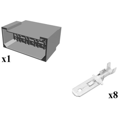 Kit Connecteur Series 250 Faston 6,3 Femelle 8 Voies