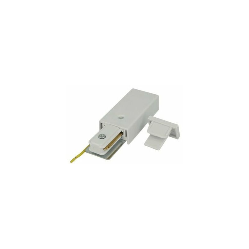 Image of Ledlux - Kit Connettore Alimentazione e Terminale Chiusura Per Binario Guida Mono Fase Colore Bianco