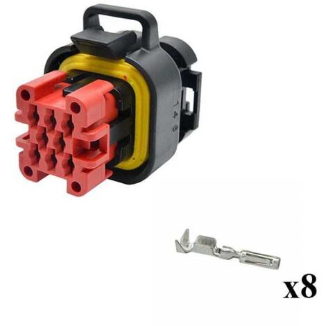 Kit Connettore Ampseal Maschio 8 Vie Nero