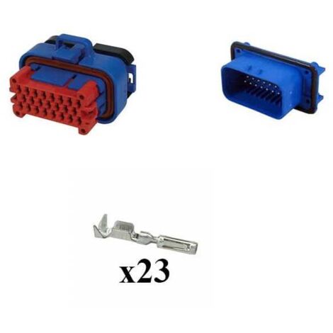 Kit Connettore Ampseal Maschio Femmina 23 Vie blu da circuito stampato 90°