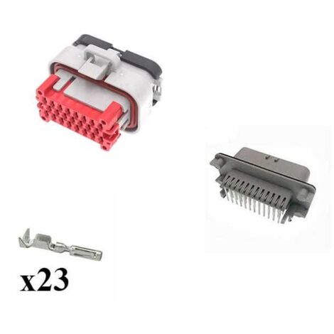 Kit Connettore Ampseal Maschio Femmina 23 Vie da circuito stampato 90° grigio con pin dorati