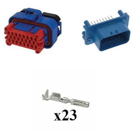 Kit Connettore Ampseal Maschio Femmina 23 Vie da circuito stampato blu con terminali dorati