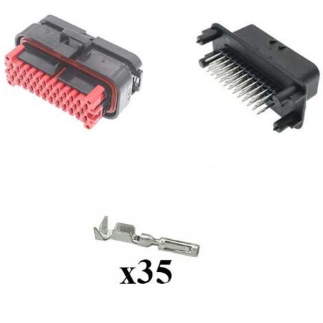 Kit Connettore Ampseal Maschio Femmina 35 Vie Nero da circuito stampato