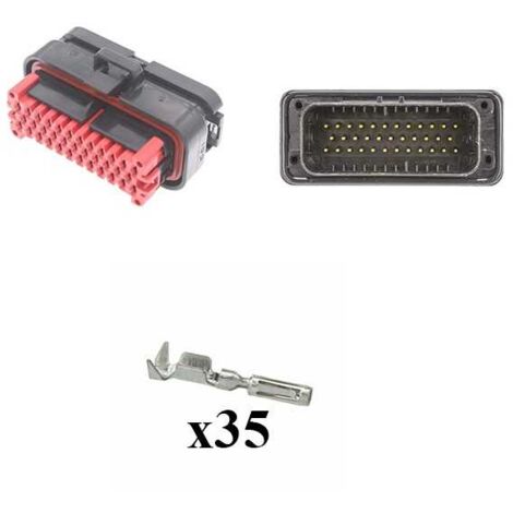 Kit Connettore Ampseal Maschio Femmina 35 Vie Nero da circuito stampato con terminali dorati