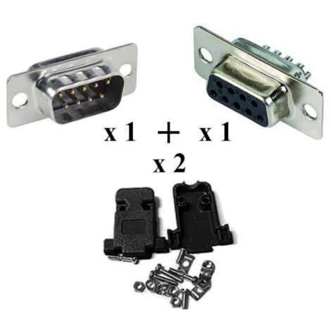 Kit Connettore D-SUB DB9 Maschio Femmina a Saldare