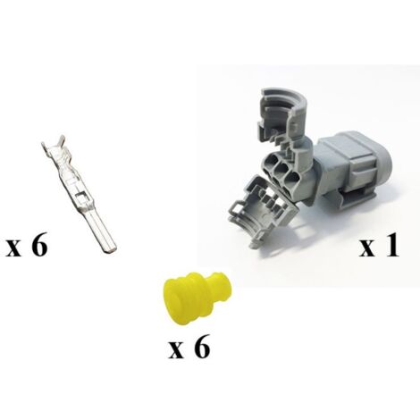 Kit Connettore Framatome Femmina 6 Vie Tenuta Stagna Grigio