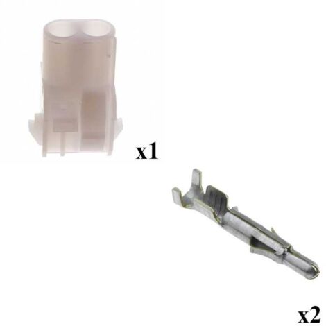 Kit Connettore Mate n lok Femmina con terminale Maschio  2 Vie