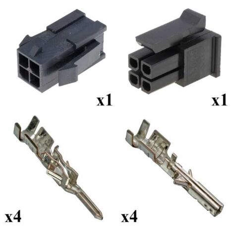 Kit Connettore Micro Fit Maschio Femmina 2x2 Vie