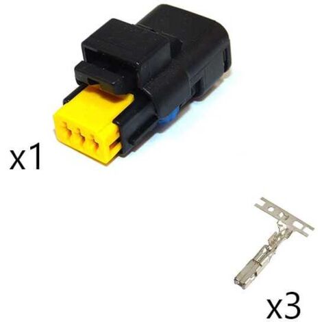 Kit Connettore Miniseal porta femmina 3 vie nero