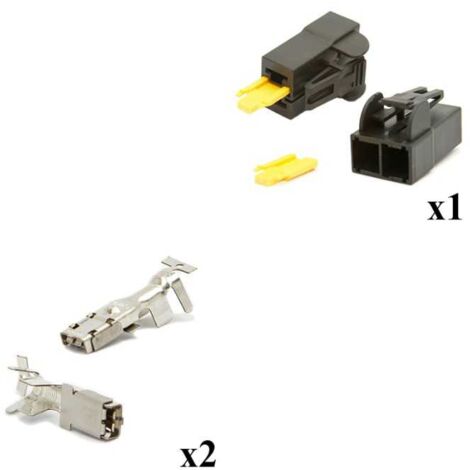 Kit Connettore Power Maschio 2 Vie Nero